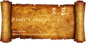 Kinál Evelin névjegykártya
